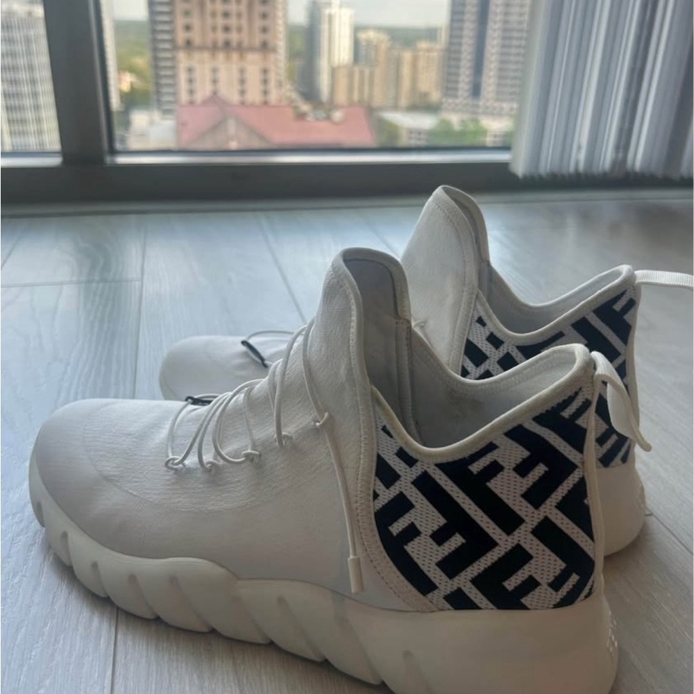 Fendi White and Black Sneakers